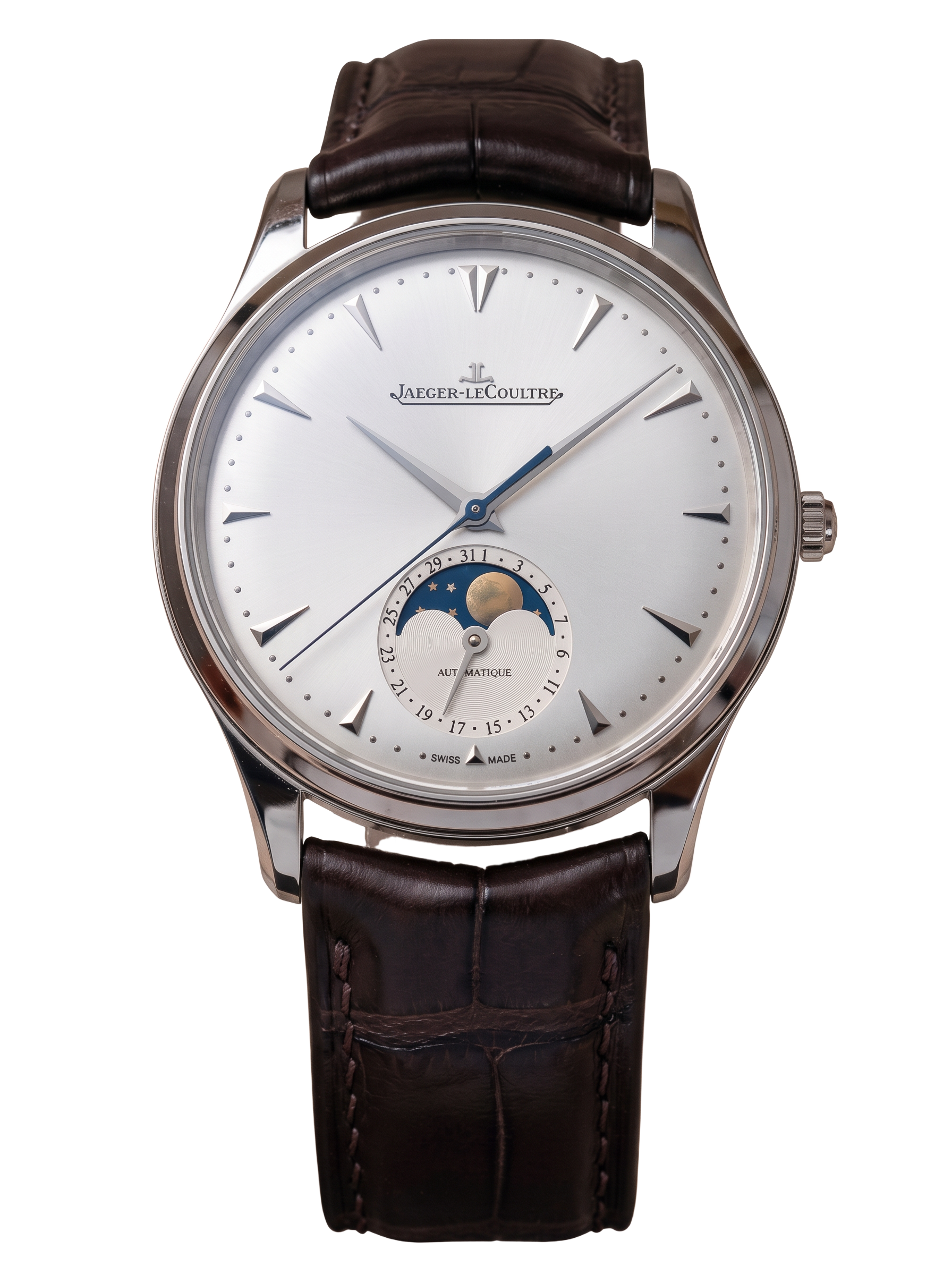 Jaeger-LeCoultre Master Ultra Thin Moon with silver dial